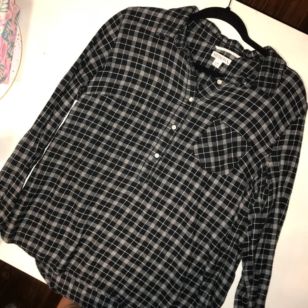 Flannel pullover